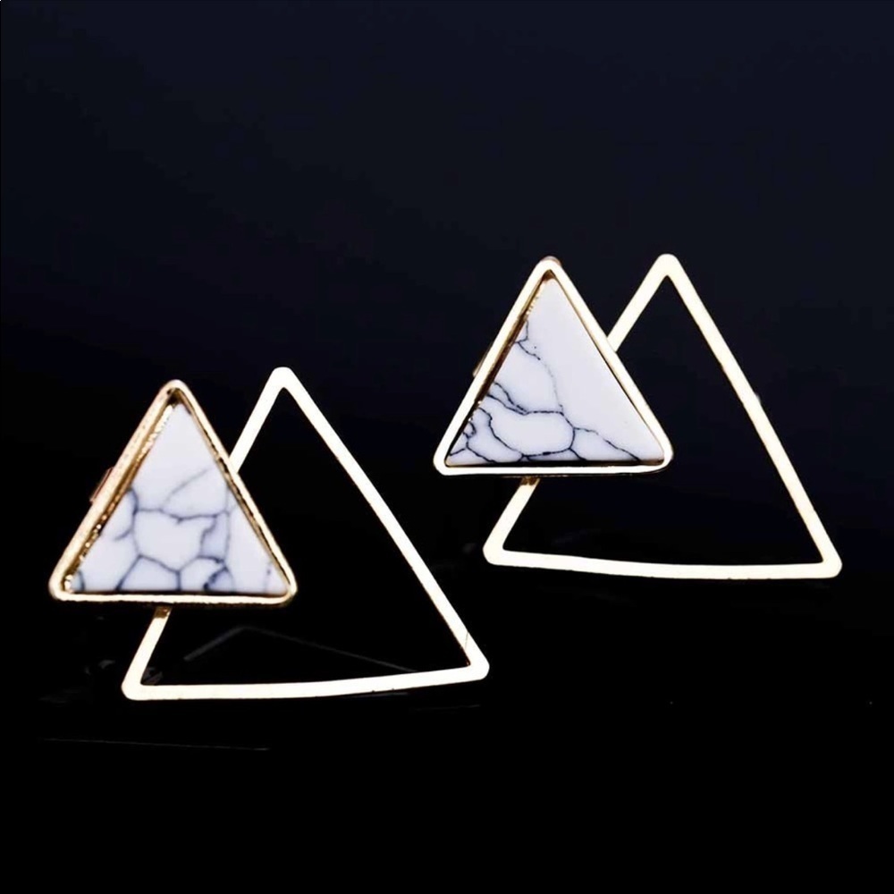 Triangle Geo Earring - Picture 3 of 5